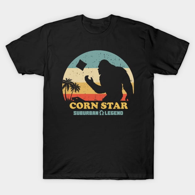 Bigfoot Cornhole Corn Star Suburban Legend T-Shirt by Bigfinz